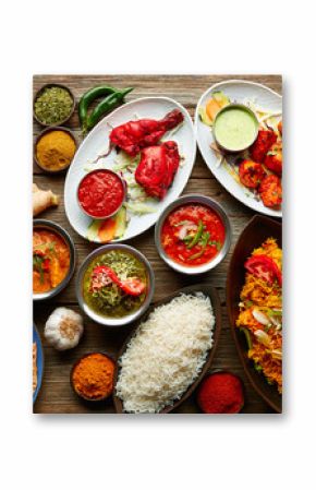Assorted Indian recipes food various