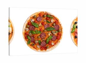 Italian pizza with mozzarella