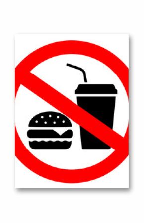 No eating vector sign