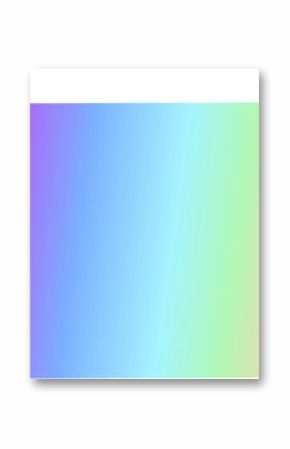 Abstract gradient bar is floating on transparent background, displaying soft pastel rainbow hues
