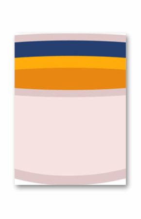 Flat vector design is showing shallow bowl holding bright orange soup on transparent background