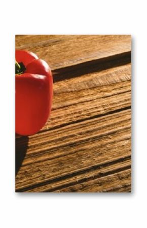 High angle view of red bell pepper