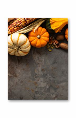 Fall background with pumpkins