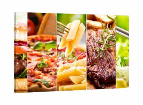 collage of food products