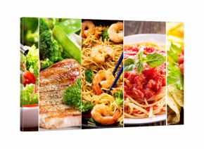 collage of food products