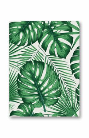 Modny tropikalny wzór z dżungli egzotycznych liści i roślin
