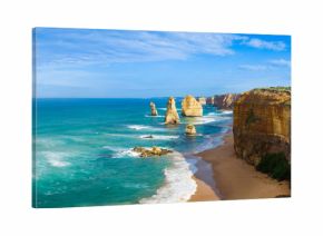 Panorama of the landmark Twelve Apostles along the famous Great Ocean Road, Victoria, Australia