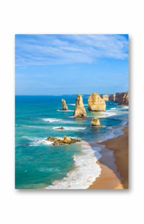 Panorama punkt zwrotny Dwanaście apostołów wzdłuż sławnej Wielkiej ocean drogi, Wiktoria, Australia
