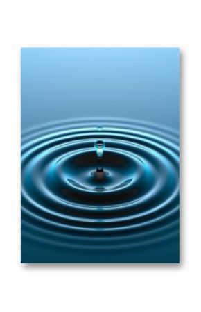 Water drop falling into water surface