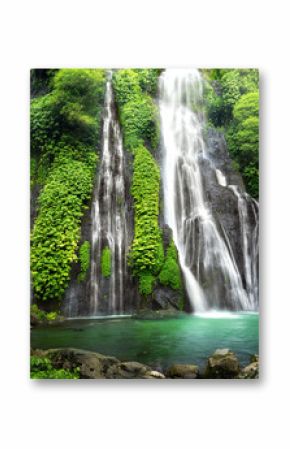  Wodospad Banyumala Twin wśród roślinności na wymiar