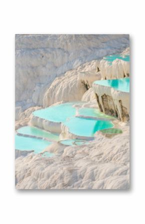 Pamukkale, natural pool with blue water, Turkey tourist attraction