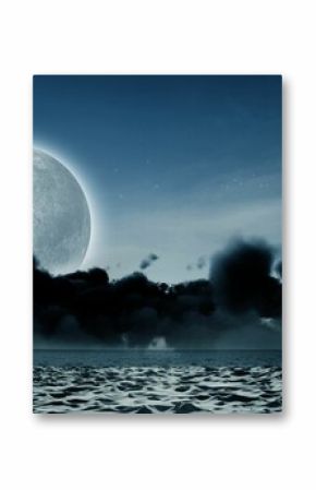 View of sea against sky at night