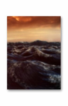 Scenic view of sea during sundown
