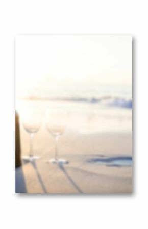 Wine bottle and wineglasses