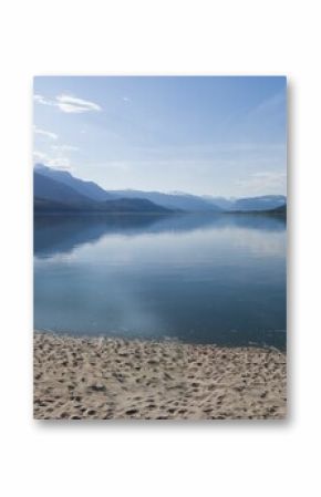 Lake Against Mountain Range