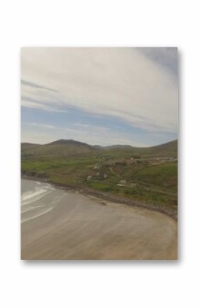 Scenic view of landscape by sea