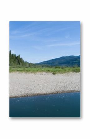 Lake Against Mountain Range