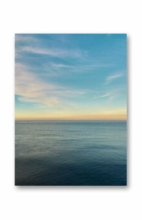 Sea and sky off the coast of Herne Bay in the late afternoon of autumn