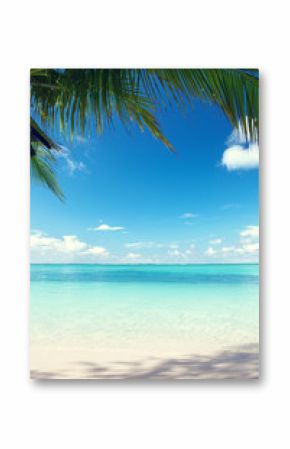 Caribbean sea and coconut palms