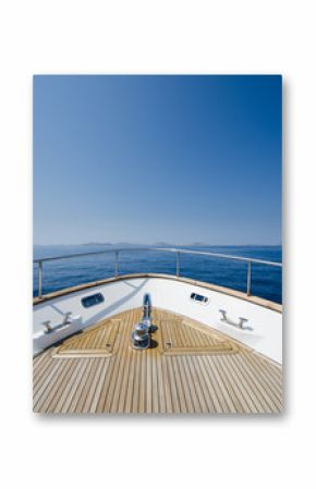 Fototapeta Widok z przodu jachtu w okresie letnim panoramiczna