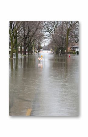 Flooded Roadway Outdoors