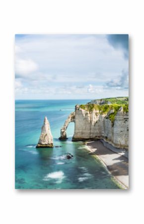 Panorama w wybrzeżu Etretat / Francja alabastrowym