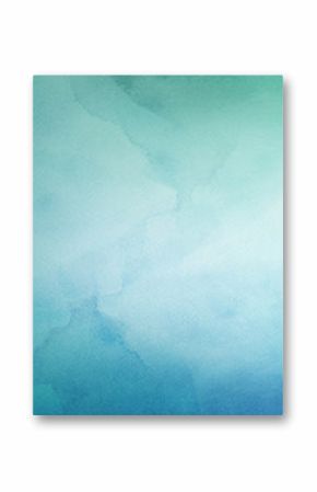niebiesko-zielone i białe tło akwarela z koncepcją abstrakcyjnego pochmurnego nieba z kolorowym wzorem powitalnym oraz plamami i plamami krwawienia