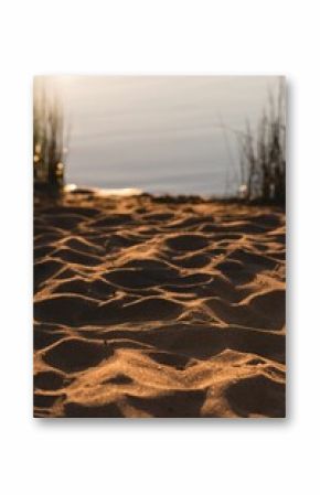 Close-up of sand on a sunny day