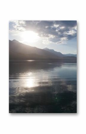 Lake Against Mountain Range