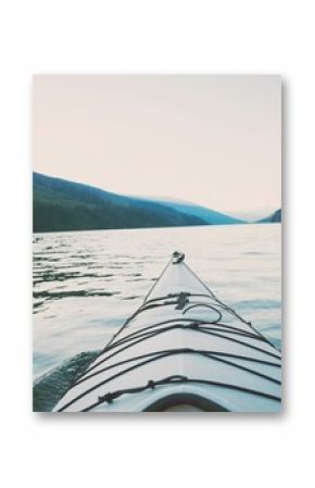 Cropped boat sailing on lake