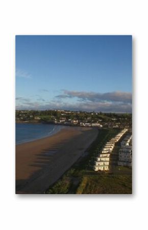 View of scenic beach in town