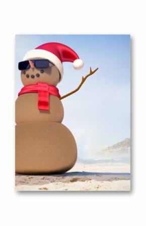 Festive sandman on the beach