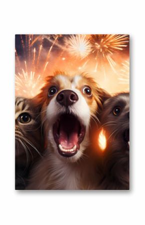 Animals Pets scared of fireworks - Panic and stress on New Year