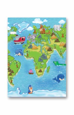 mapa świata dla dzieci