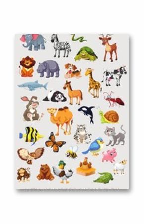 Animals cartoon collection for kids.