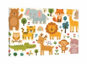 Cute cartoon animal icons in a fun vector set collection