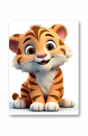 Cute animals cartoon mammal tiger