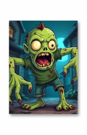 funny cartoon zombie
