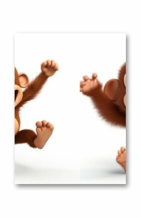 Funny monkey cartoon character