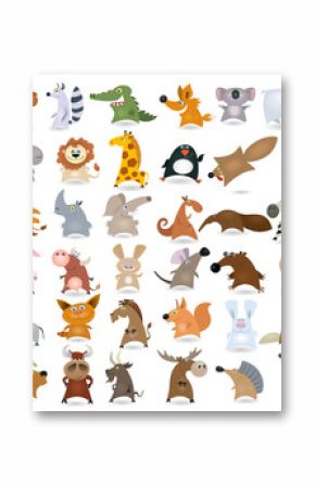 Big vector cartoon animal set  2