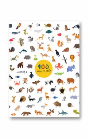 umieść sto zwierząt na planecie