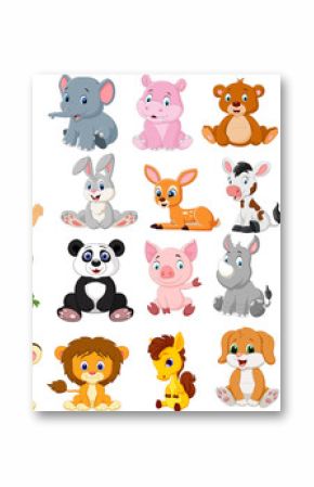 Cartoon animals collection set
