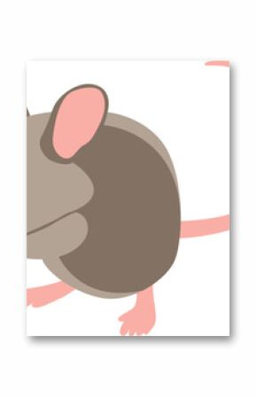 cartoon mouse vector illustration flat style  profile 