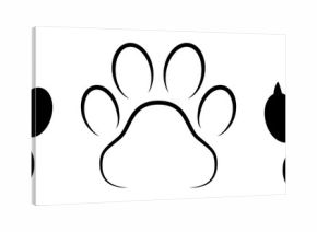 Different animal paw print vector illustrations