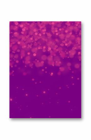 Image of multiple pink particles falling on a purple background