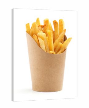 french fries in a paper wrapper