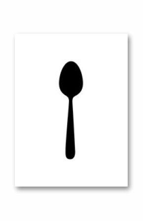 sticker contour spoon icon, vector illustraction design image