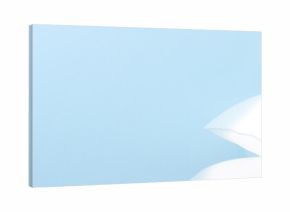 Alarm clock on the pillows. Advertising concept, copy space. Banner size