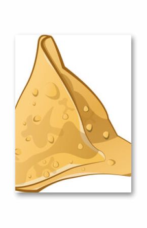 Overlapping tortilla chips are being shown in flat design with shaded surfaces, clear background