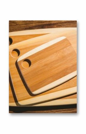 Chopping boards on wooden floor